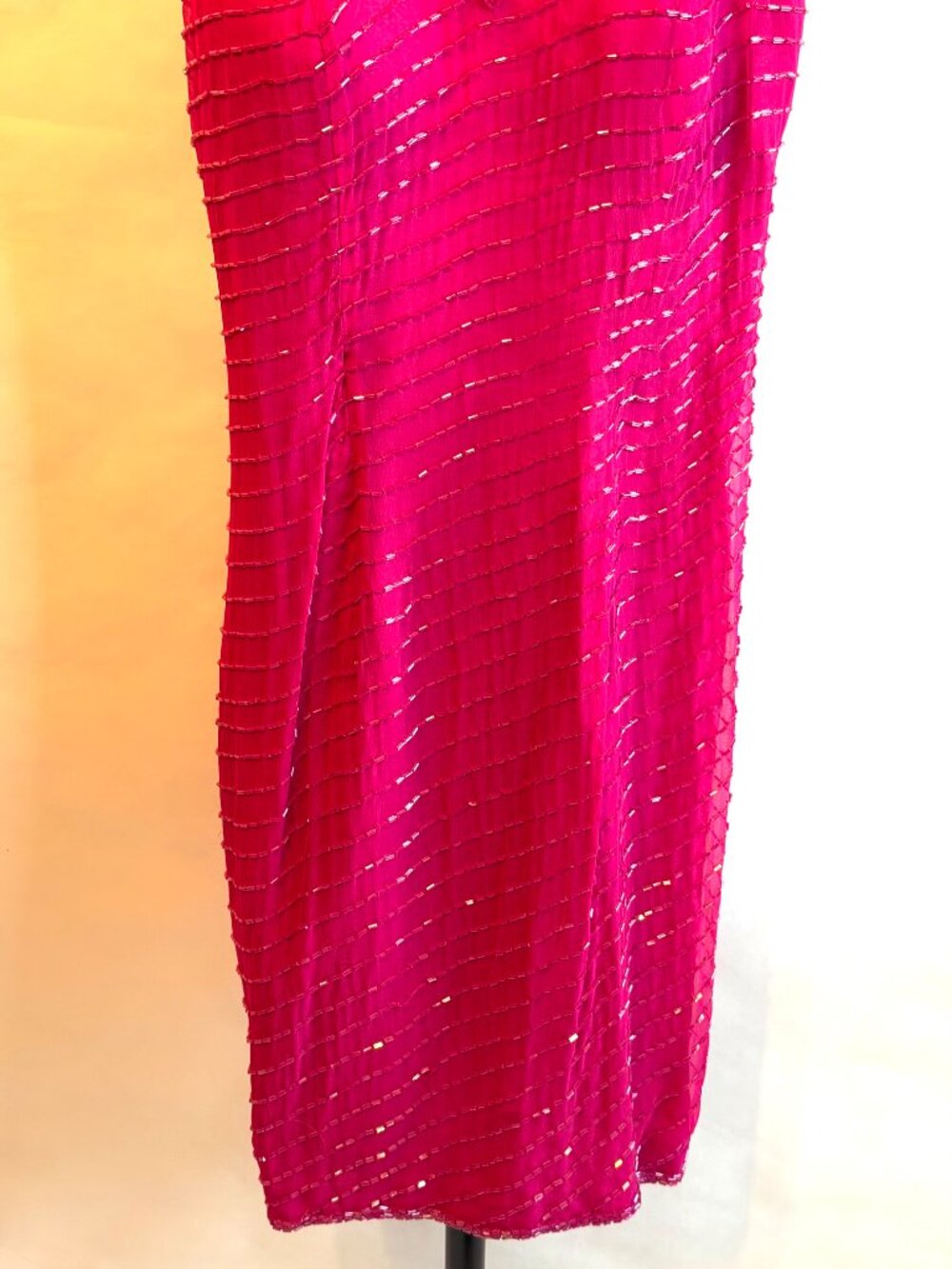 Pink Sheer Mesh Slip Dress - Picture 3 of 7
